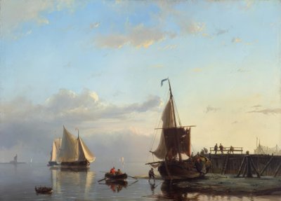 J.H.B. Koekkoek, Sailing Ships in Evening Light by Johannes Hermann Barend Koekkoek